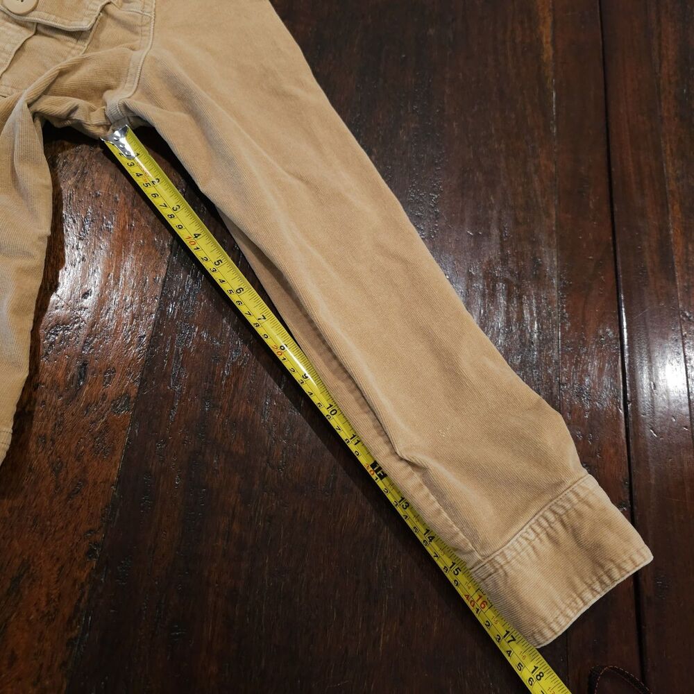 y2k twee corduroy jacket XL tan utility pockets oversized buttons cargo 2010s - Picture 6 of 9